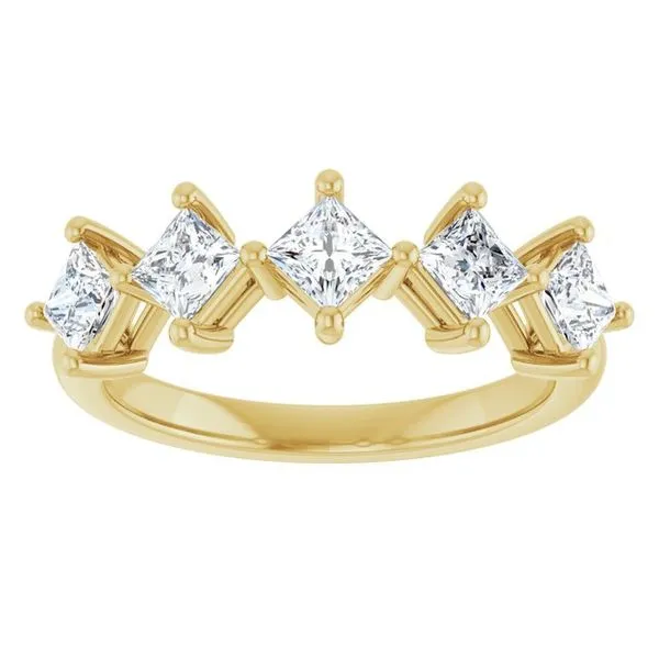 Five-Stone Anniversary Band Image 3 L & L jewelers Scarborough, ME