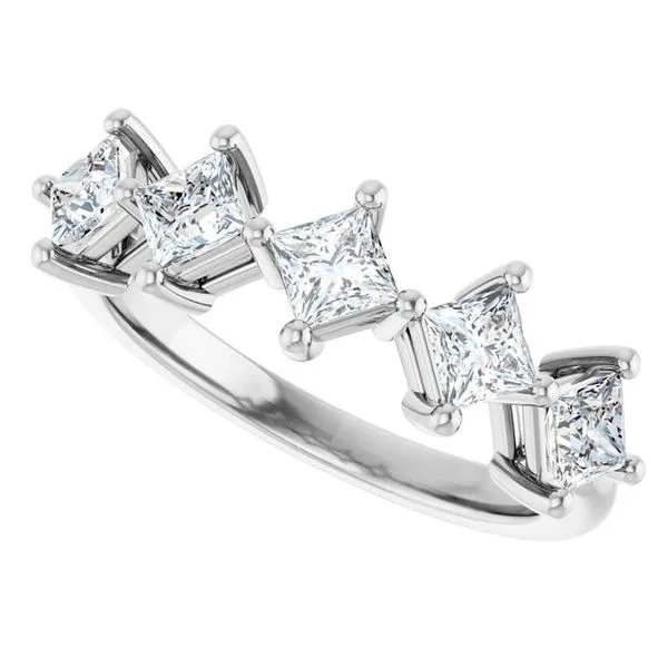 Five-Stone Anniversary Band Image 5 L & L jewelers Scarborough, ME