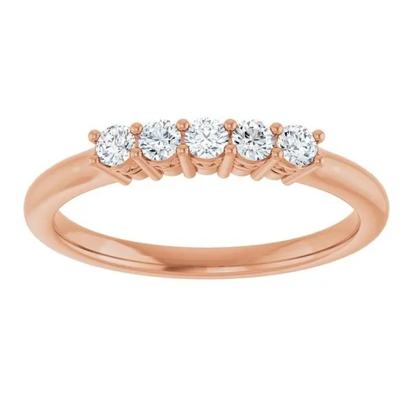 Five-Stone Anniversary Band Image 3 L & L jewelers Scarborough, ME