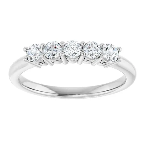 Five-Stone Anniversary Band Image 3 L & L jewelers Scarborough, ME