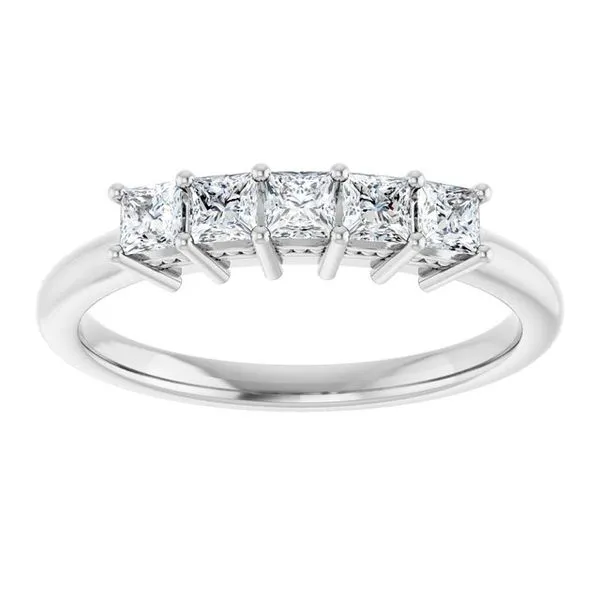 Five-Stone Anniversary Band Image 3 L & L jewelers Scarborough, ME