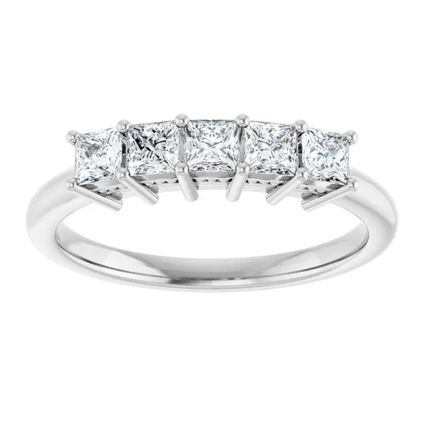 Five-Stone Anniversary Band Image 3 L & L jewelers Scarborough, ME