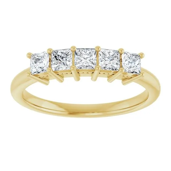 Five-Stone Anniversary Band Image 3 L & L jewelers Scarborough, ME