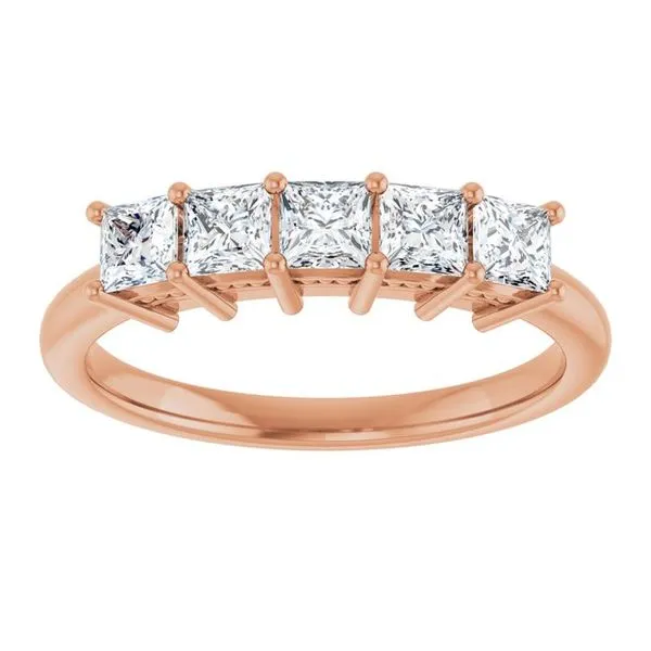 Five-Stone Anniversary Band Image 3 L & L jewelers Scarborough, ME