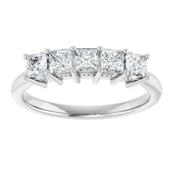 Five-Stone Anniversary Band Image 3 L & L jewelers Scarborough, ME