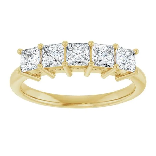 Five-Stone Anniversary Band Image 3 L & L jewelers Scarborough, ME