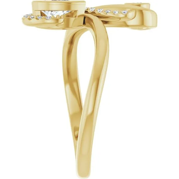 Bezel-Set Bypass Ring Image 4 Hopman Jewelers Elkhart, IN