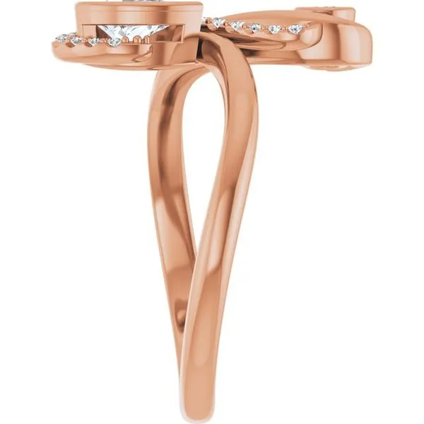 Bezel-Set Bypass Ring Image 4 Cherry Street Jewelers Tulsa, OK