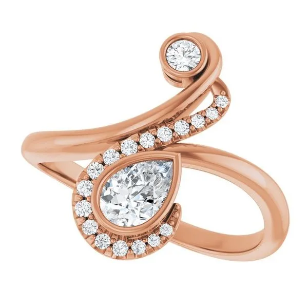 Bezel-Set Bypass Ring Image 5 J. Meredith Jewelers Delafield, WI