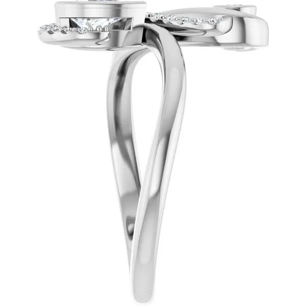 Bezel-Set Bypass Ring Image 4 Hopman Jewelers Elkhart, IN