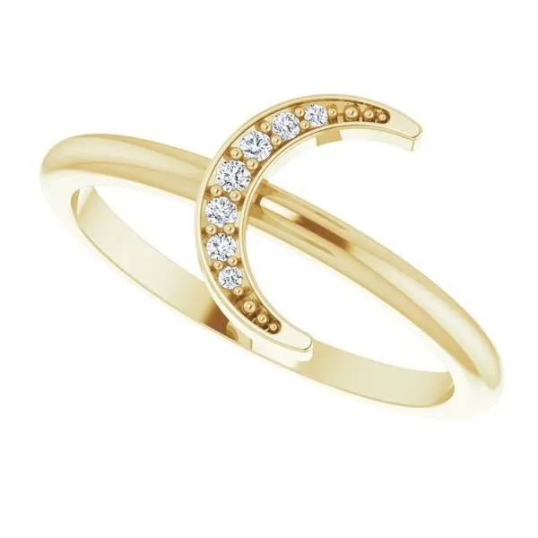 Stackable Crescent Ring Image 5 Milan's Jewelry Inc Sarasota, FL