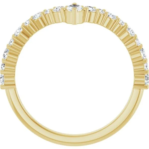 Accented V Ring Image 2 D'Errico Jewelry Scarsdale, NY