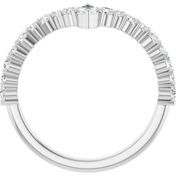 Accented V Ring Image 2 J. Meredith Jewelers Delafield, WI