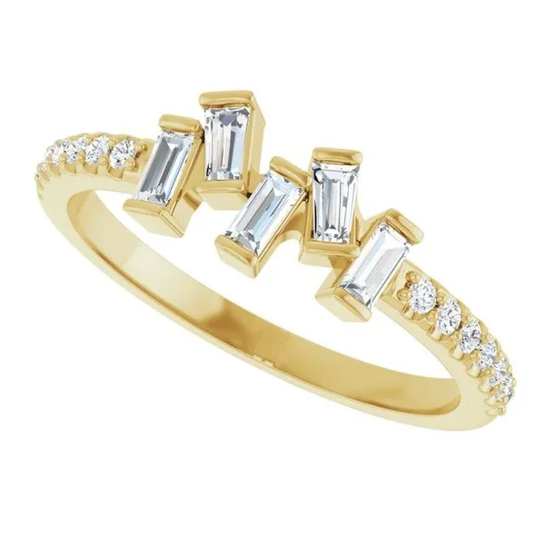 Scattered Baguette Ring Image 5 Hopman Jewelers Elkhart, IN