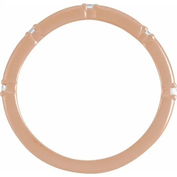 Five-Stone Anniversary Band with Bead Blast Finish Image 2 Quantum Qarat  Phoenix, AZ