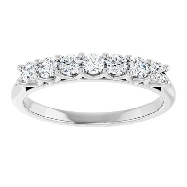 Share-Prong Seven-Stone Anniversary Band Image 3 L & L jewelers Scarborough, ME