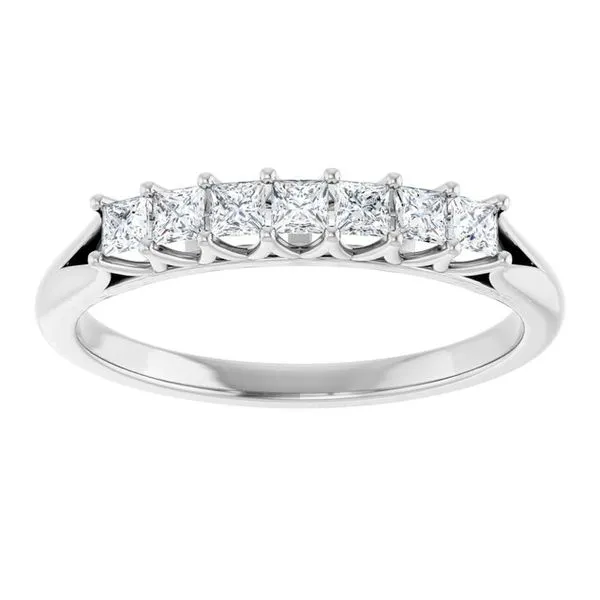 Share-Prong Seven-Stone Anniversary Band Image 3 L & L jewelers Scarborough, ME