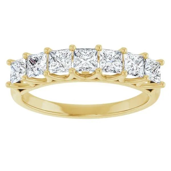 Share-Prong Seven-Stone Anniversary Band Image 3 L & L jewelers Scarborough, ME