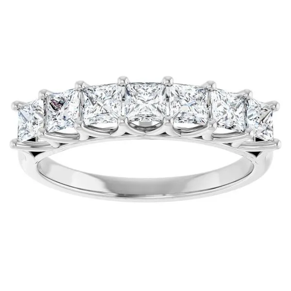 Share-Prong Seven-Stone Anniversary Band Image 3 L & L jewelers Scarborough, ME