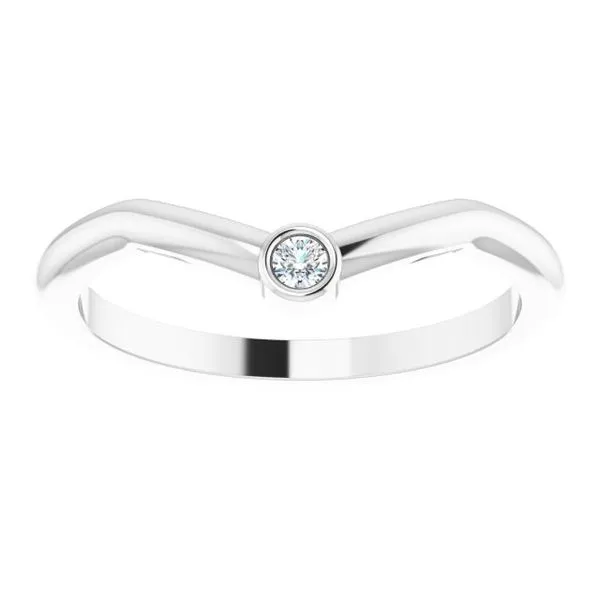 Accented Stackable V Ring Image 3 Hopman Jewelers Elkhart, IN