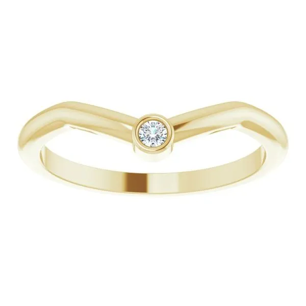 Accented Stackable V Ring Image 3 Hopman Jewelers Elkhart, IN
