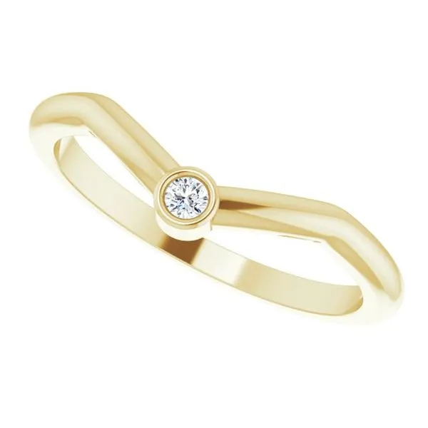 Accented Stackable V Ring Image 5 Hopman Jewelers Elkhart, IN