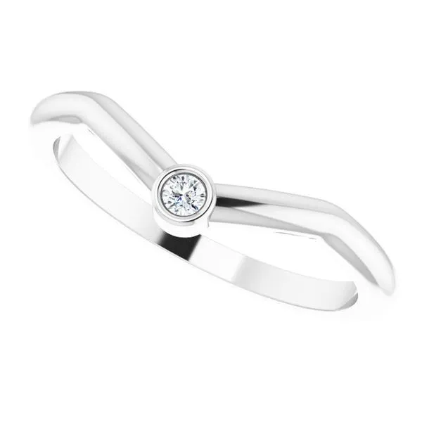 Accented Stackable V Ring Image 5 Hopman Jewelers Elkhart, IN
