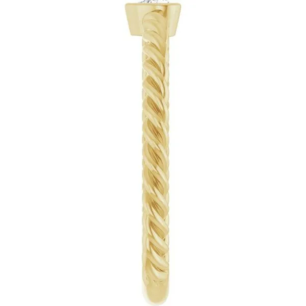 Stackable Bezel-Set Heart Rope Ring Image 4 Cherry Street Jewelers Tulsa, OK