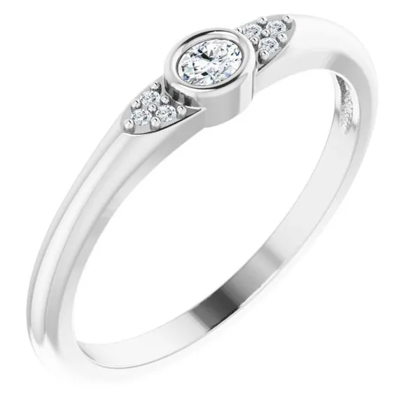 Stackable Bezel-Set Ring Cherry Street Jewelers Tulsa, OK