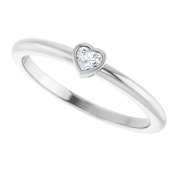 Stackable Heart Ring Image 5 Diny's Jewelers Middleton, WI