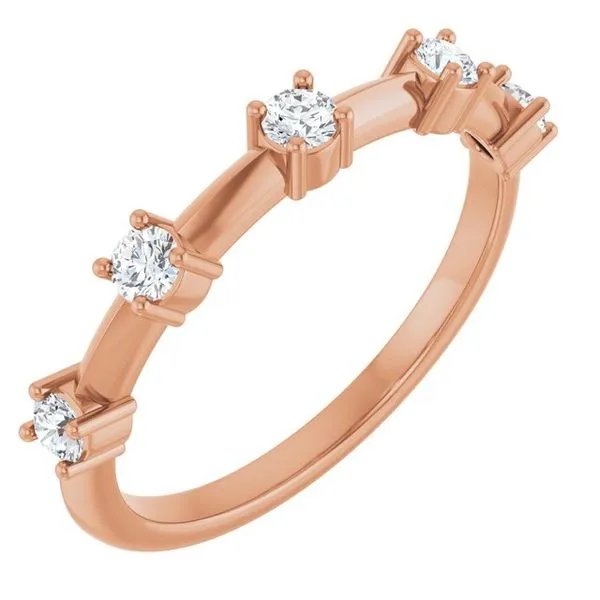 Knife-Edge Five-Stone Anniversary Band Allain's Jewelry New Iberia, LA