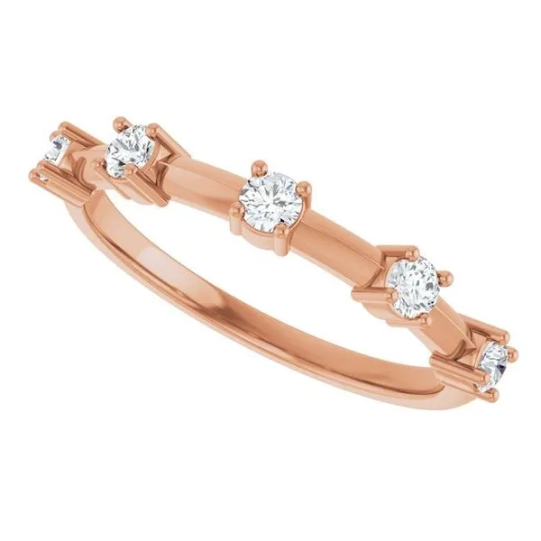 Knife-Edge Five-Stone Anniversary Band Image 5 Allain's Jewelry New Iberia, LA