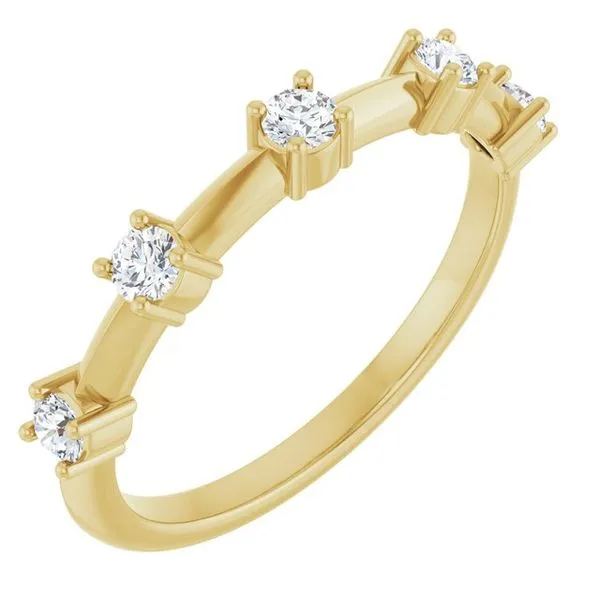 Knife-Edge Five-Stone Anniversary Band L & L jewelers Scarborough, ME