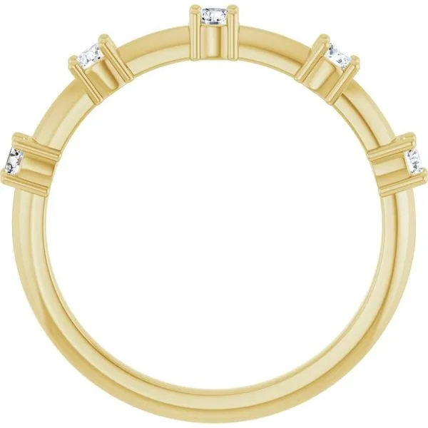 Knife-Edge Five-Stone Anniversary Band Image 2 L & L jewelers Scarborough, ME