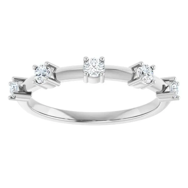 Knife-Edge Five-Stone Anniversary Band Image 3 L & L jewelers Scarborough, ME