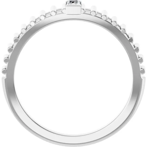 Straight Baguette Solitaire Ring Image 2 Woelk's House of Diamonds Russell, KS