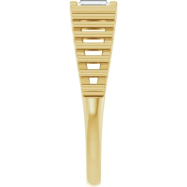 Straight Baguette Solitaire Ring Image 4 Don's Jewelry & Design Washington, IA