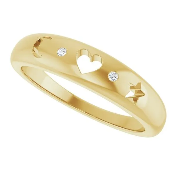 Accented Celestial Pierced Ring Image 5 Hopman Jewelers Elkhart, IN