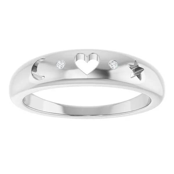 Accented Celestial Pierced Ring Image 3 Rasmussen Jewelers Spanish Fork, UT