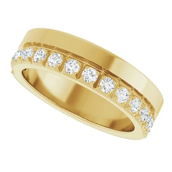 Single Sided Stepped-Edge Anniversary Band Image 5 L & L jewelers Scarborough, ME