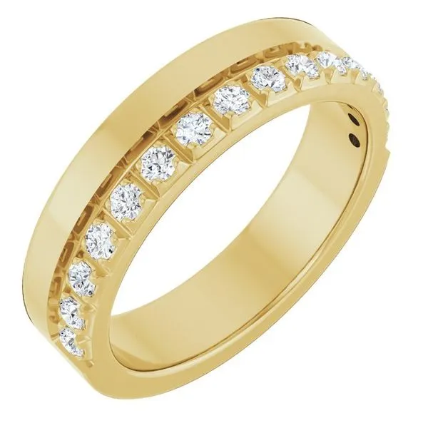 Single Sided Stepped-Edge Anniversary Band Allain's Jewelry New Iberia, LA