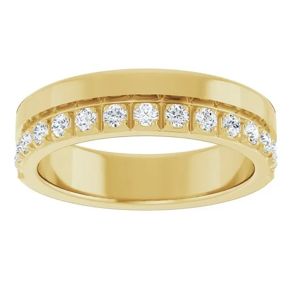 Single Sided Stepped-Edge Anniversary Band Image 3 Allain's Jewelry New Iberia, LA