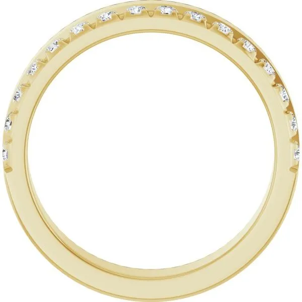 Single Sided Stepped-Edge Anniversary Band Image 2 L & L jewelers Scarborough, ME