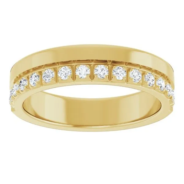 Single Sided Stepped-Edge Anniversary Band Image 3 L & L jewelers Scarborough, ME