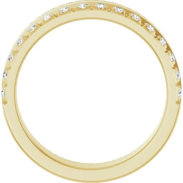 Single Sided Stepped-Edge Anniversary Band Image 2 Allain's Jewelry New Iberia, LA