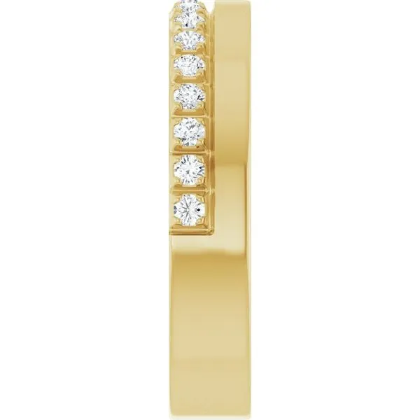 Single Sided Stepped-Edge Anniversary Band Image 4 Allain's Jewelry New Iberia, LA