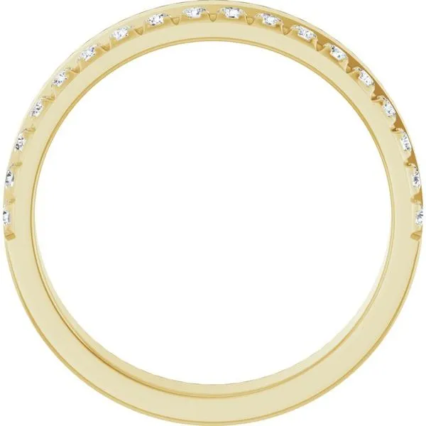 Single Sided Stepped-Edge Anniversary Band Image 2 Allain's Jewelry New Iberia, LA