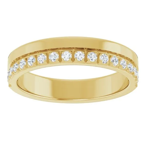 Single Sided Stepped-Edge Anniversary Band Image 3 Allain's Jewelry New Iberia, LA