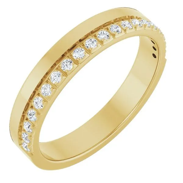 Single Sided Stepped-Edge Anniversary Band L & L jewelers Scarborough, ME