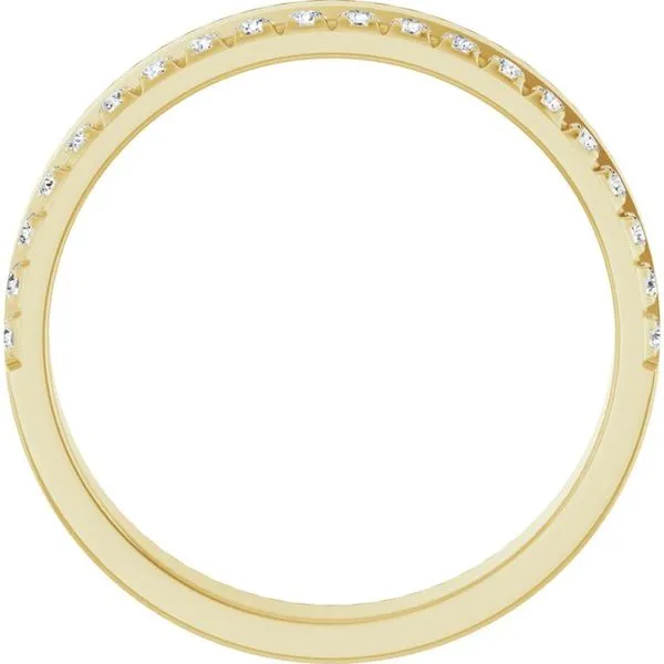 Single Sided Stepped-Edge Anniversary Band Image 2 L & L jewelers Scarborough, ME